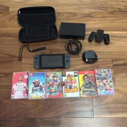 Nintendo Switch And 9 Games