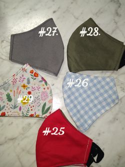 Face mask 100%cotton with pellon filters