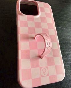 Loopy iPhone 16 pro max Pink Checkered Phone Case
