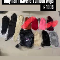 Human 200% Density Wigs 14” Bob Wigs Any Color 100$