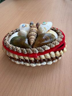 Vintage Handmade Seashell Butterfly Coastal Decor Piece