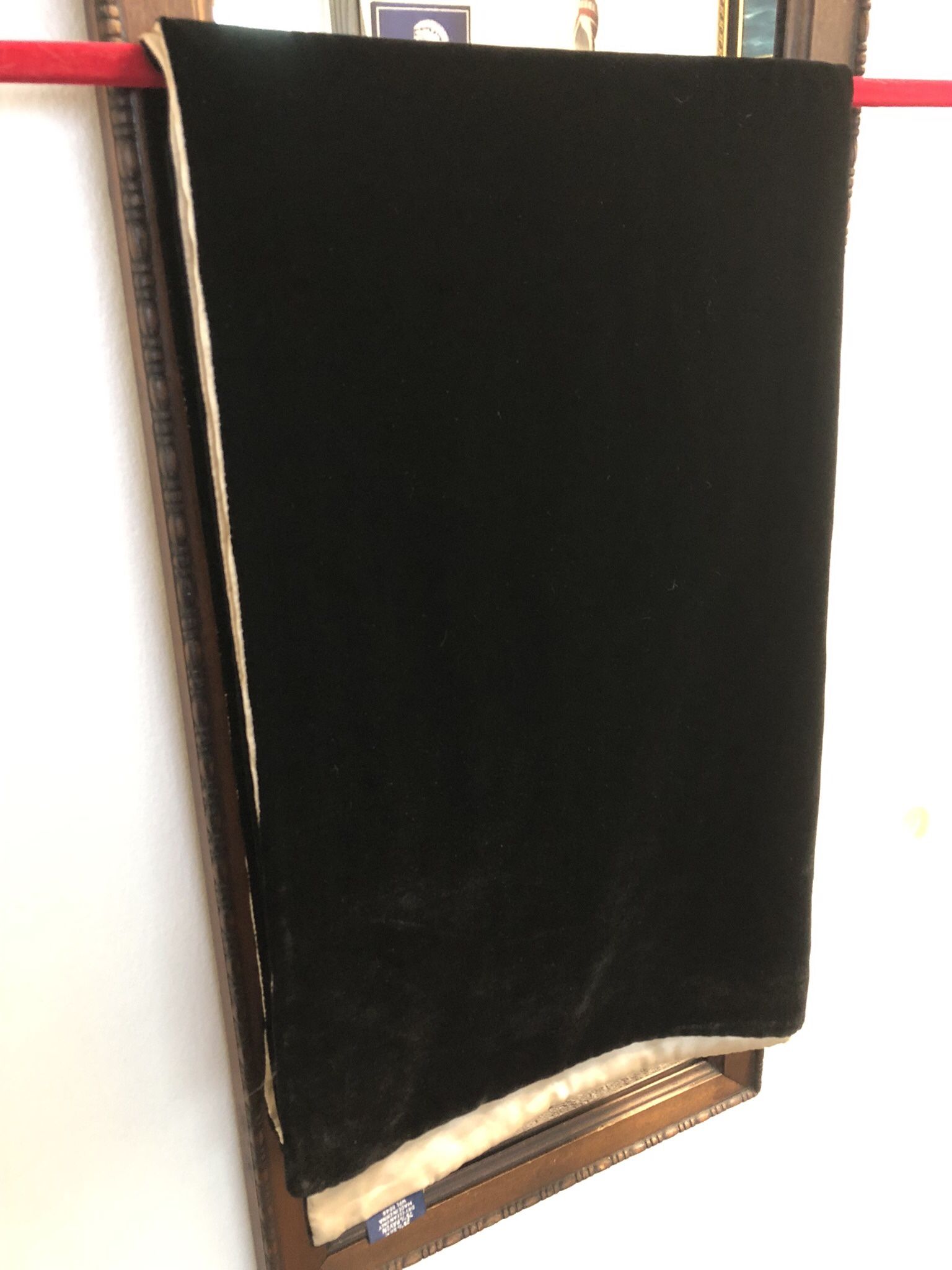 Charter Club Black velvet silk and rayon shawl/wrap