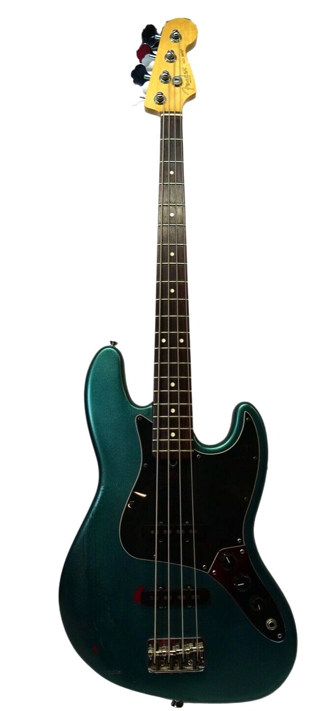 Fender Jazz Bass Electric Guitar 4 String USA Green music instrument
