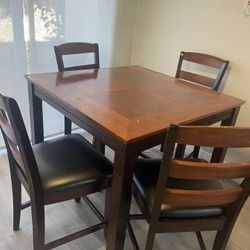 Wood Dining Table with Chairs