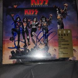 Kiss Autograph Signed Rare 45th Anniversary Sealed CD Signed