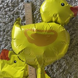 Yellow Duck Mylar Balloons 