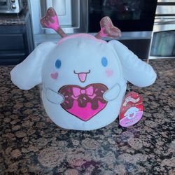 Squishmallows 8 Inch Sanrio Valentines Day Plush | Cinnamoroll