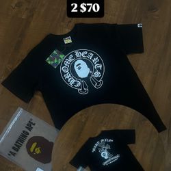 Bape X Chrome Hearts Black Tee
