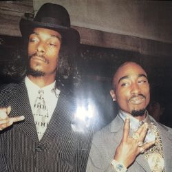 Snoop Dogg and Tupac poster W/ HOLLYWOOD sign