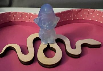 Small Blue Frosted Character Figurine