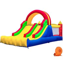 NEW 16FT Bounce House with Double Racing Slides + Blower