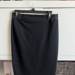 Black Cotton Pencil Skirt – Size M