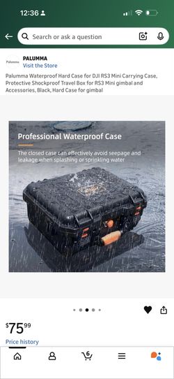 Free Delivery!!  Waterproof Hard Case for DJI RS3 Mini Carrying Case, Protective Shockproof Travel Box for RS3 Mini gimbal and Accessories, Black,