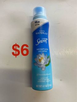 Secret Cool Waterlily Weightless Dry Spray