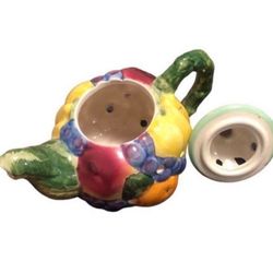 Vintage Fitz & Floyd 1989 Fruit Potpourri Decorative Teapot  
