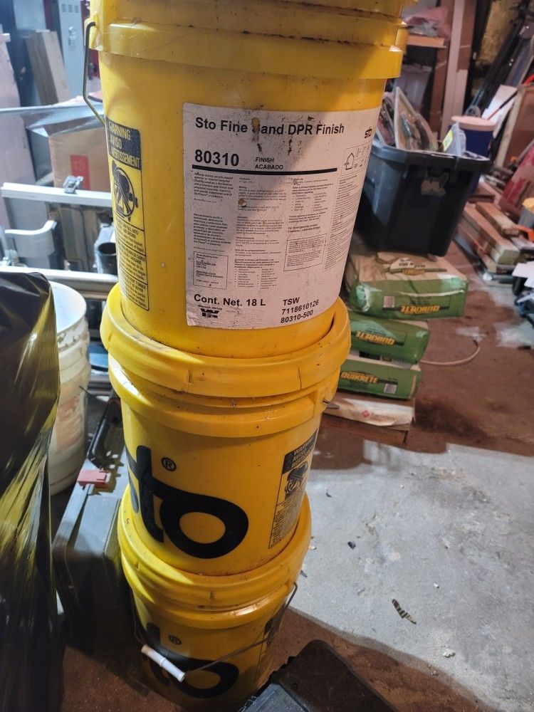 3 Buckets Of Stucco Mix