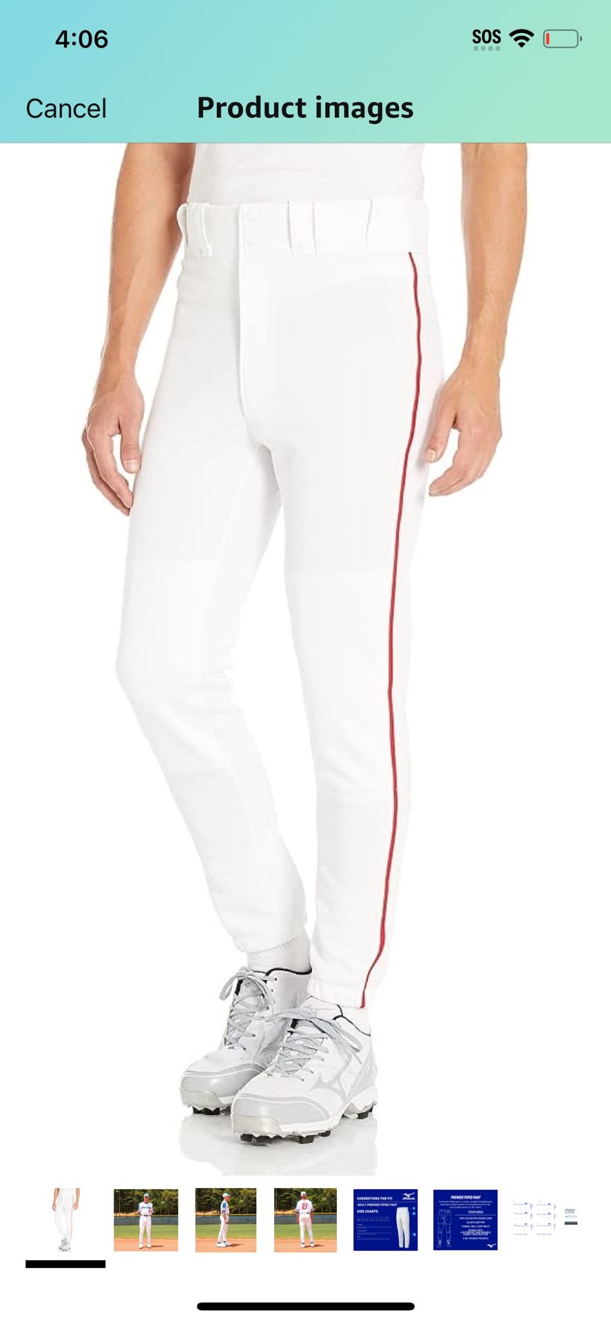 Mizuno Adult Men's Premier Piped Baseball Pant Medium @A12-63