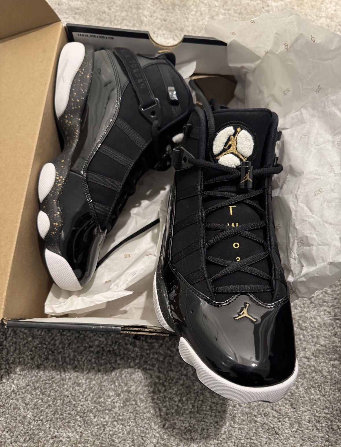 Jordan 6 Rings Sz 9 Metallic Gold