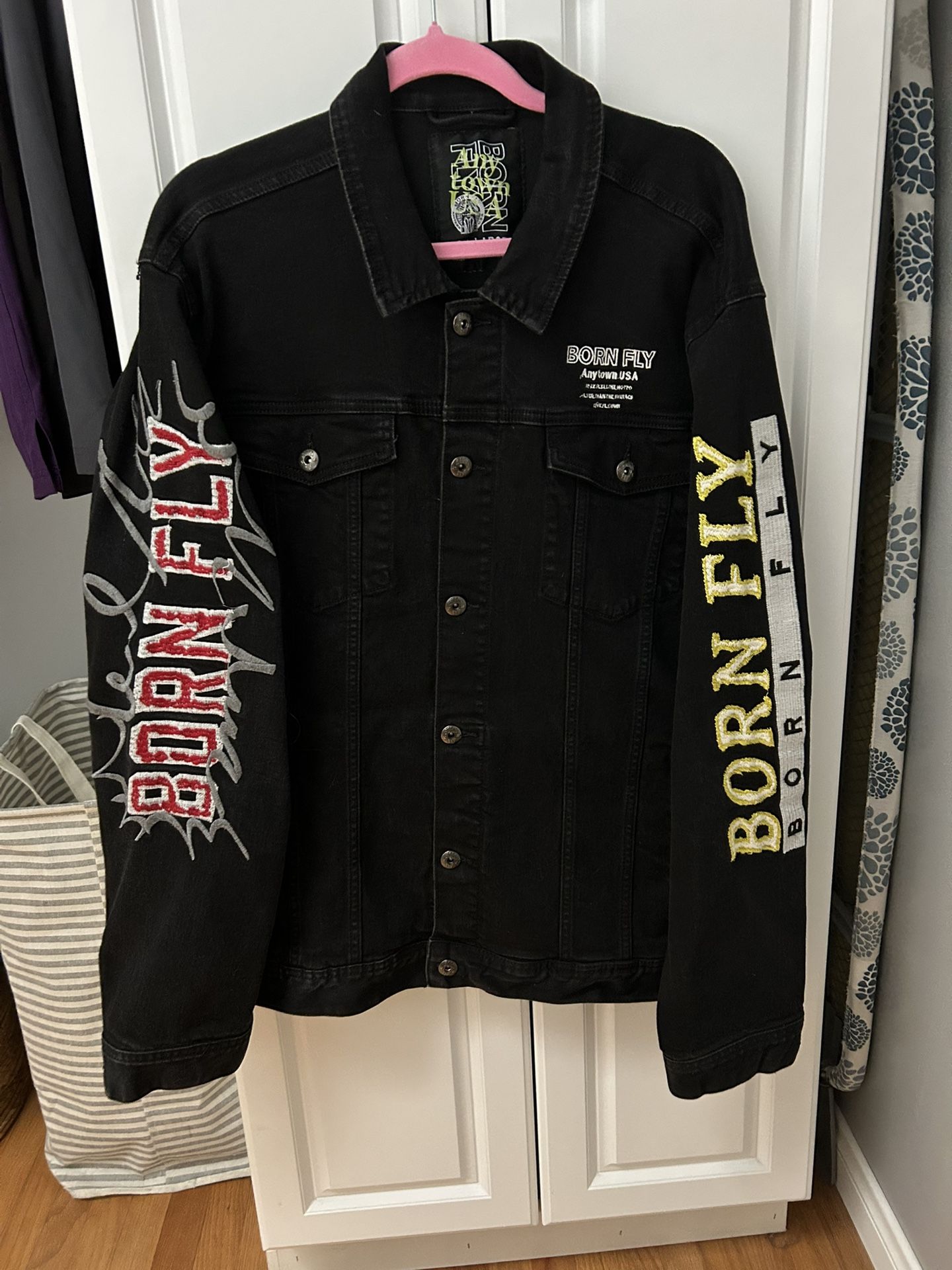 Born Fly Black Jean Jacket