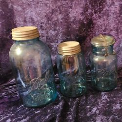 3 Antique Ball Canning Jars