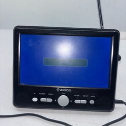 Axion AXN-8701 7” Portable Handheld TV LCD Screen w AC Adapter Wide Powers On