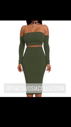 Medium off shoulder skirt set