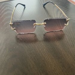 Two Tone Cartier Diamond Cut Frames 