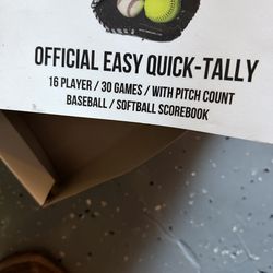 Baseballs score book