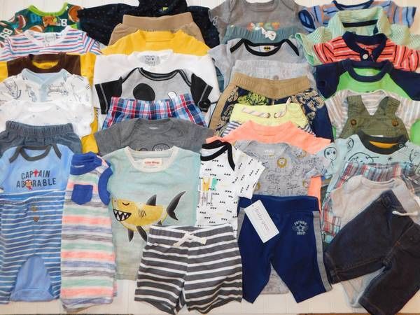 Baby Boy Clothes Newborn, 0-3 Month, 3-6 Month Summer Rompers Bodysuit Shorts Shirts
