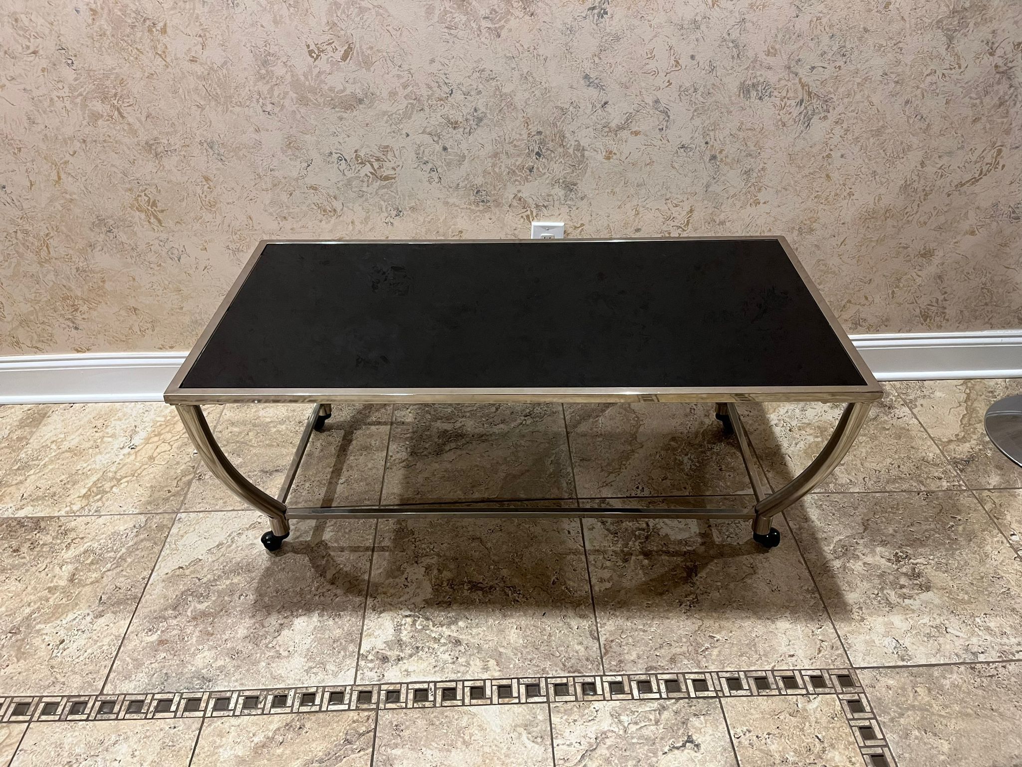 Black Coffee Table With Wheels 