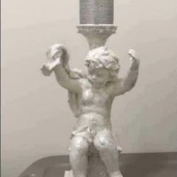 Angel Statue With Candle 