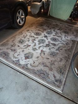Beige gray floral area rug
