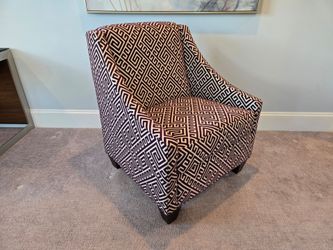 Designer Sloped Greek Key Arm Chair USA