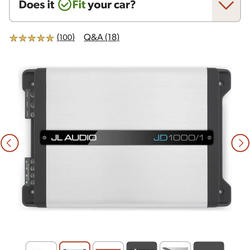 Like New JL Audio 1000 watts amp paid $500 for it