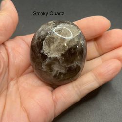 Smoky Quartz Genuine Palm Stone from Brazil 80g  Gorgeous !