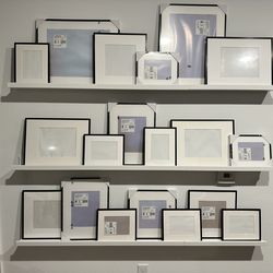 IKEA Gallery Wall Bundle – 19 LOMVIKEN Frames + 9 MOSSLANDA Ledges