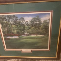 Augusta Georgia “Azalea” Hole 13 Framed, Matted, Signed Marci L Rule 2004 picture