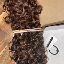 NIB 2 Drawstring Updo Hair Pieces With Clips