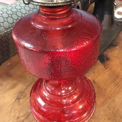 Antique Red Oil Lamp