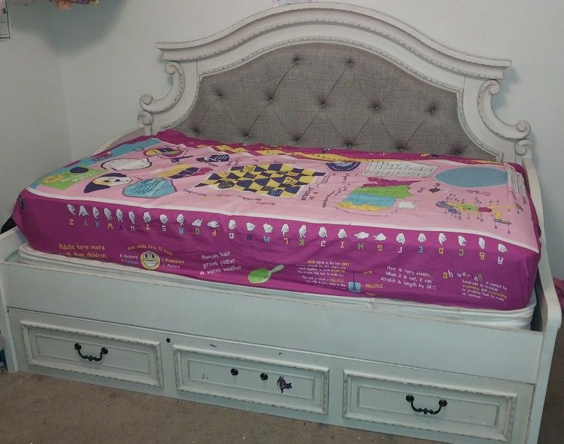 Twin Size Princess Day Bed W/storage Trunk