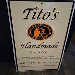 Tito's Handmade Vodka Tin Sign