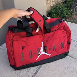 New Nike Air Jordan Velocity Duffel Duffle Bag Red Gym Backpack Travel Hiking Camping 62.5L