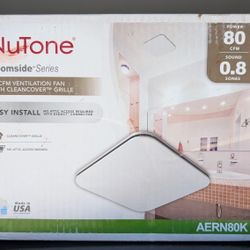 NuTone 80 cfm (AERN80LK) 0.8 sones Roomside Series Ventilation Fan with Clean cover grill
