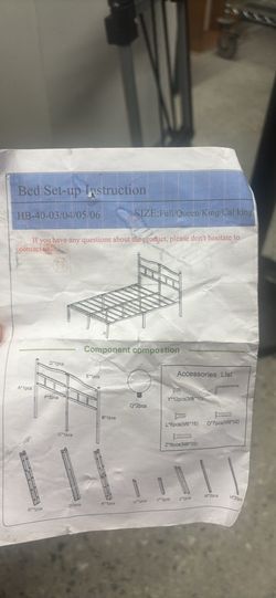King size bed frame never used