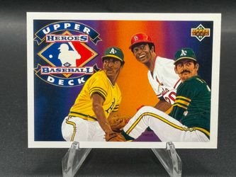 1992 Upper Deck Heroes of Baseball #H8 Vida Blue Lou Brock & Rollie Fingers