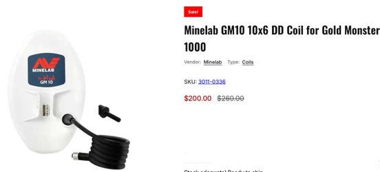 Minelab Gold Monster 1000 GM 10 Coil