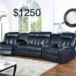 New 4 Recliner Home Theater Couch / Free Delivery 