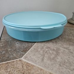 Teal Tupperware Round 12 Pie/Cookie Container BARELY USED for Sale in  Garden City, MI - OfferUp