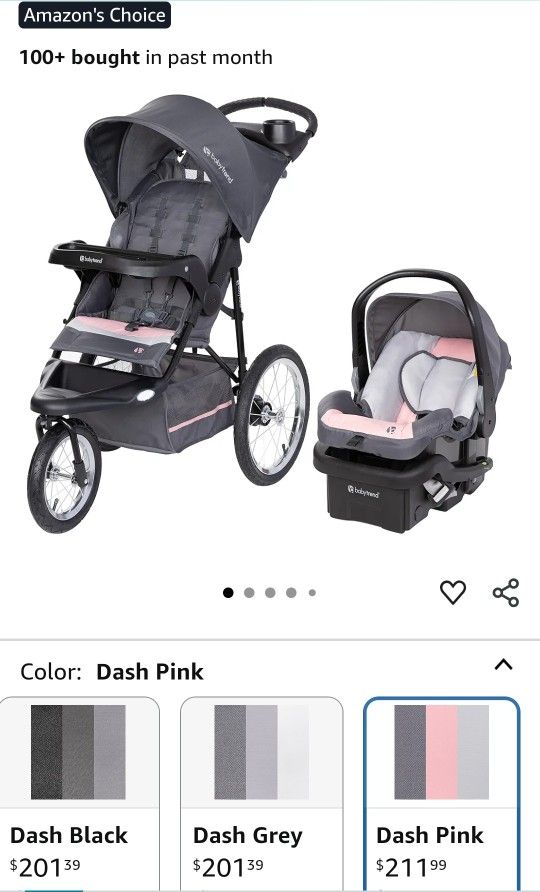 BABY TREND STROLLER & CAR SEAT $100