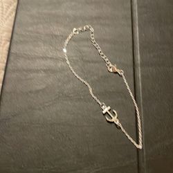 Silver Anchor Anklet